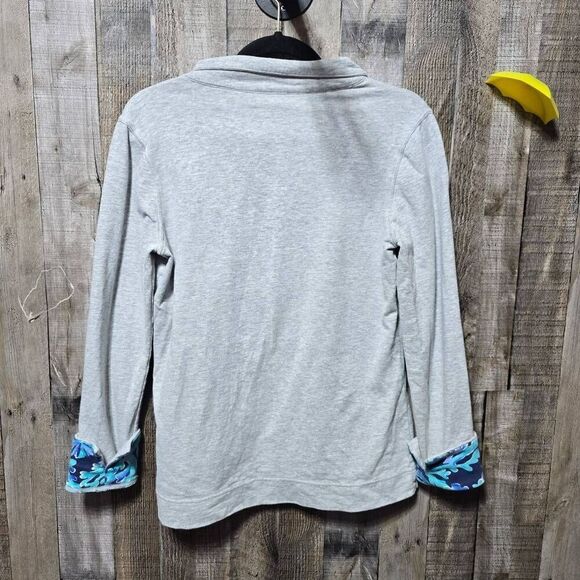 Lilly Pulitzer Upf 50+ Landley Popover In Heathered Seaside Grey - Picture 4 of 6